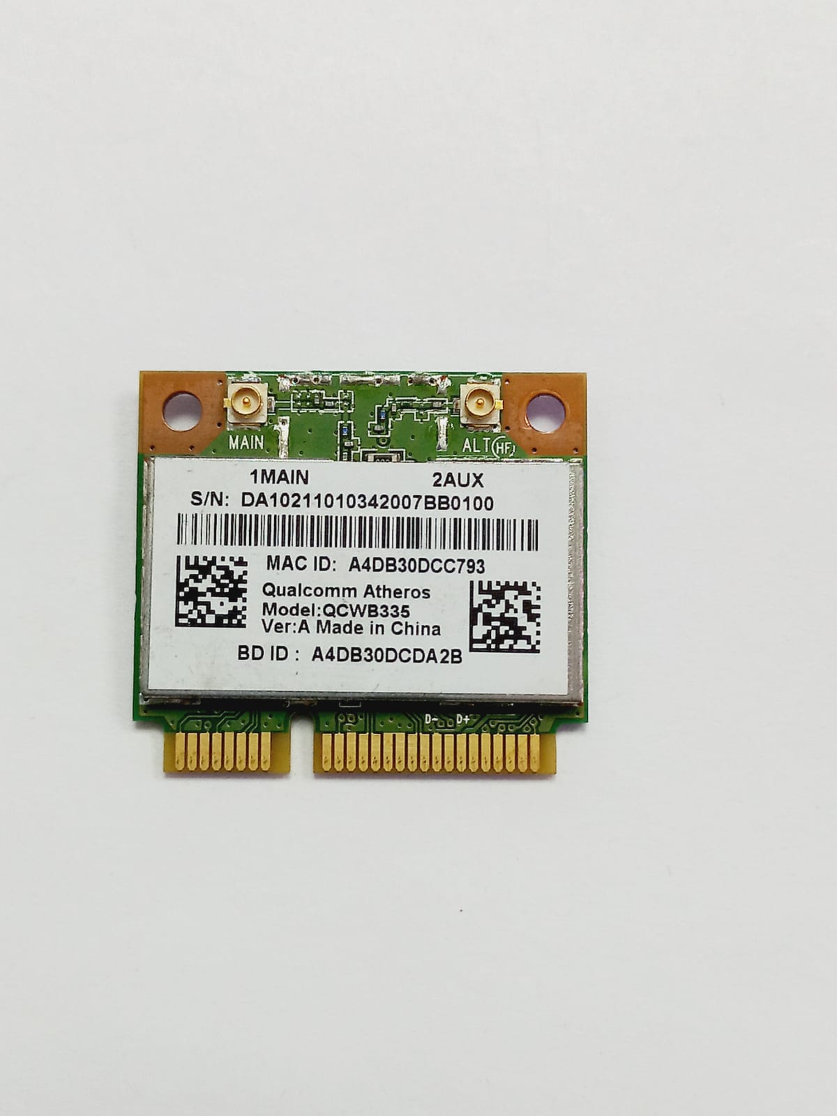 TARJETA WIFI ATHEROS GATEWAY  Zx4270  Qcwb335  GTWFN1953