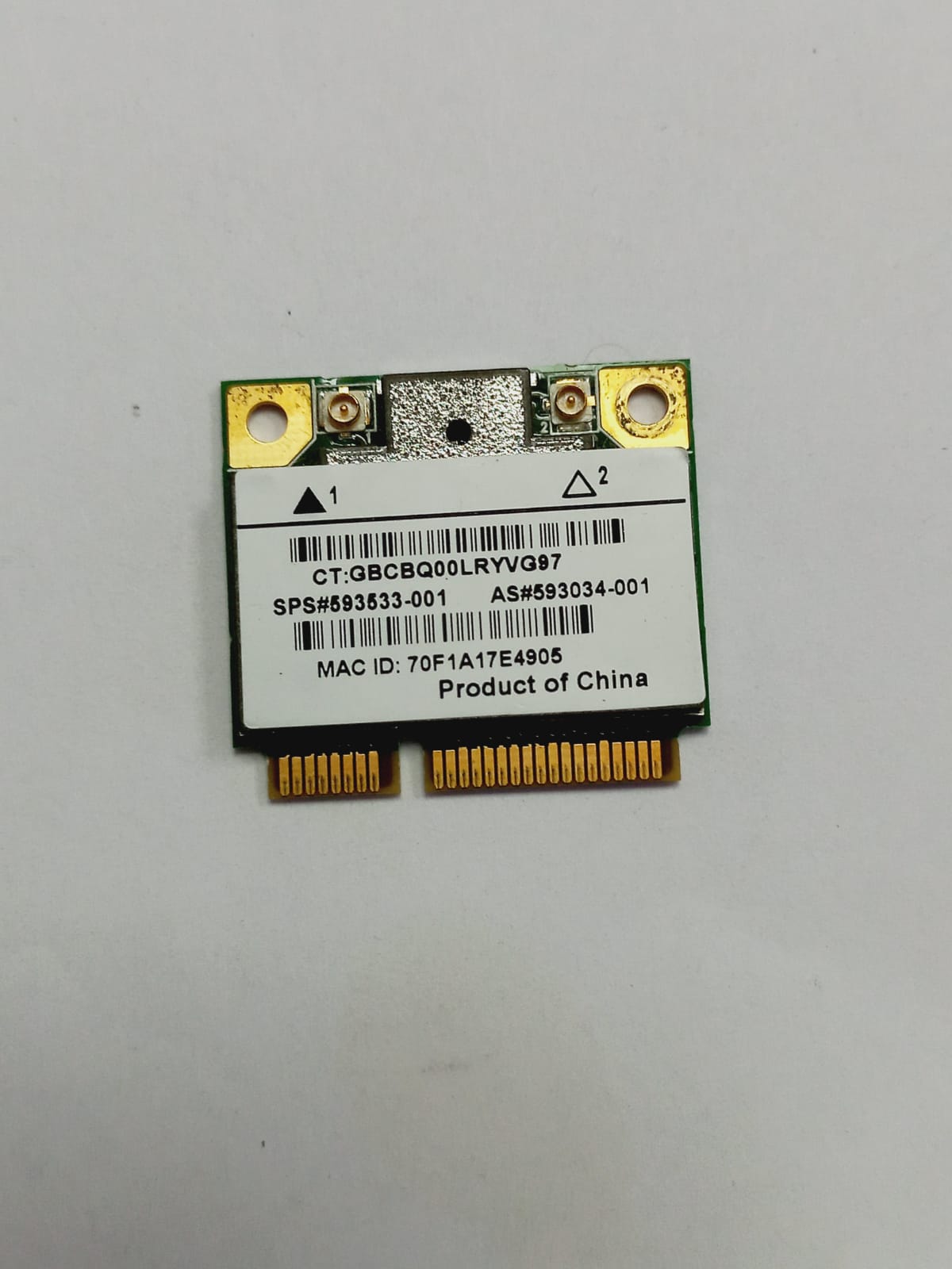 TARJETA WIFI INTERNA HP G62 70F1A17E4905  HPCQQWIFI